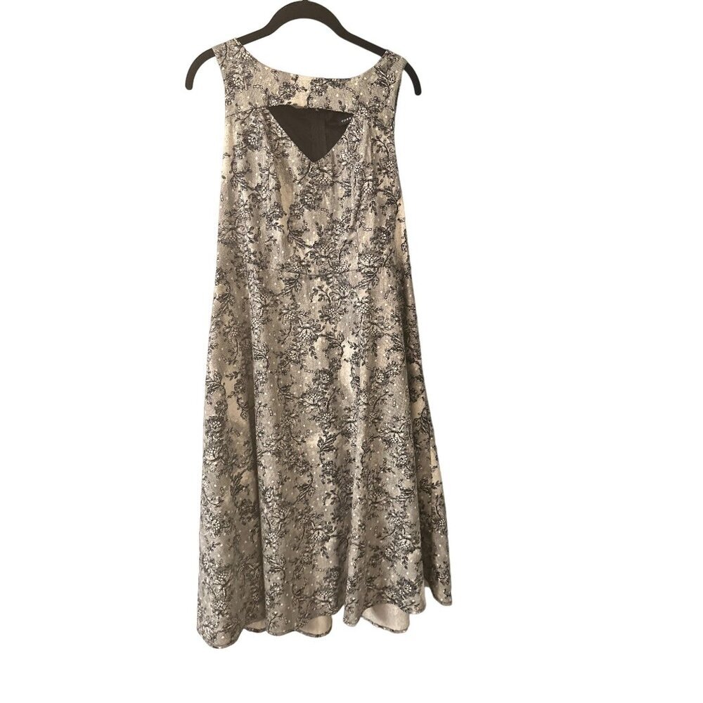 Torrid Womens Dress Sleeveless Floral Print Black White Keyhole A Line Size 12